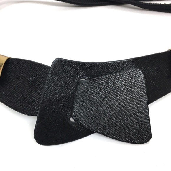 VINTAGE Leather Shop Belt Woven Cord 80s Vogue Avant-garde High Fashion Large main image 9